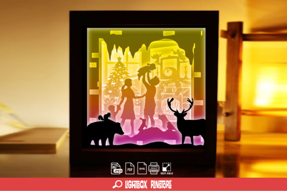 104 Family 3D SVG Shadow Boxes