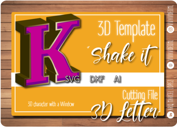3D SVG Letter K for Branding & Shapes
