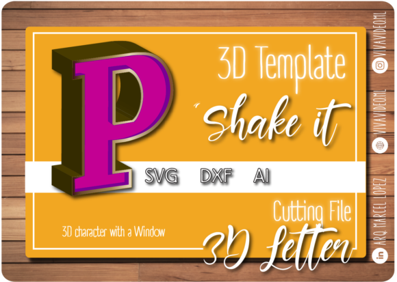 3D SVG Letter P for Creative Sellers