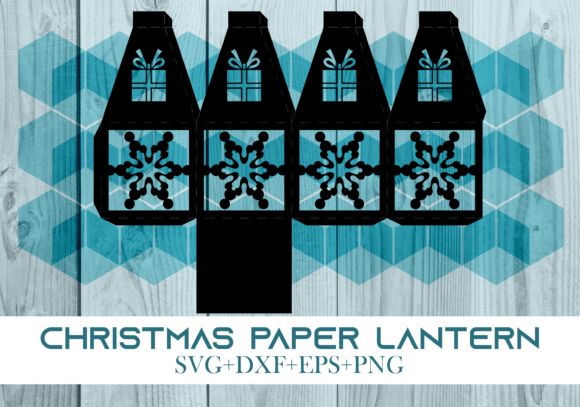 Christmas Paper Lantern Series 0187: A Festive 3D SVG for Commercial Use
