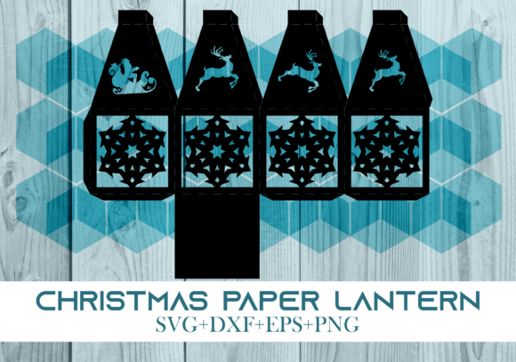 Christmas Paper Lantern Series 0206 – A Versatile 3D SVG for Holiday Branding