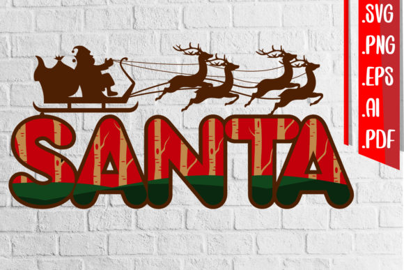 Santa 3D Layered for Christmas Design